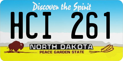 ND license plate HCI261