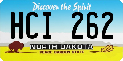ND license plate HCI262
