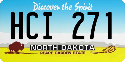 ND license plate HCI271