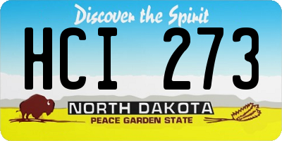 ND license plate HCI273