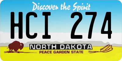 ND license plate HCI274