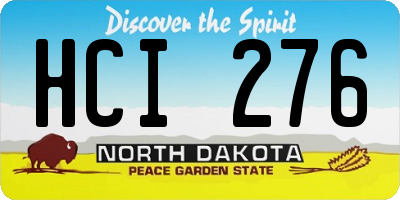 ND license plate HCI276