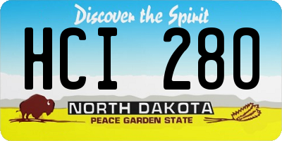 ND license plate HCI280