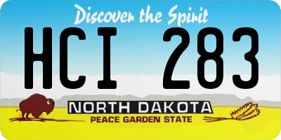 ND license plate HCI283