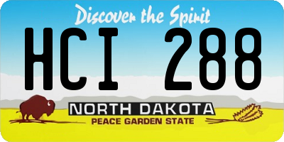 ND license plate HCI288