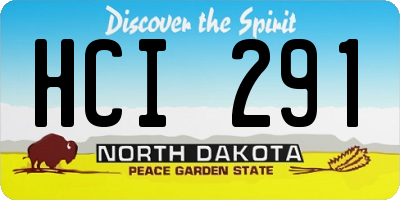 ND license plate HCI291