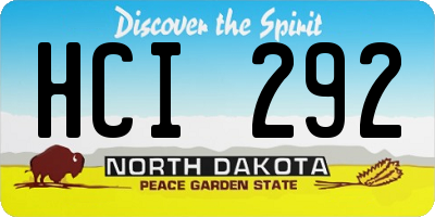 ND license plate HCI292