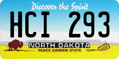 ND license plate HCI293