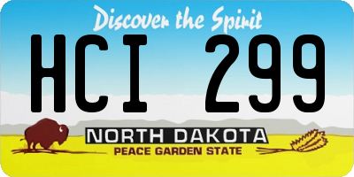 ND license plate HCI299