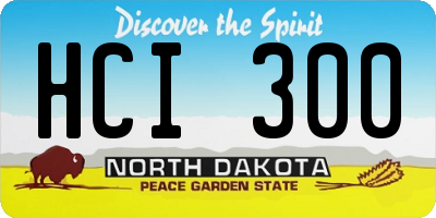 ND license plate HCI300