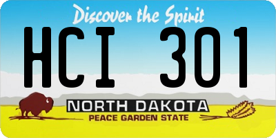 ND license plate HCI301