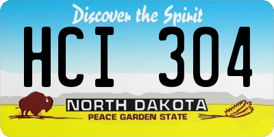 ND license plate HCI304