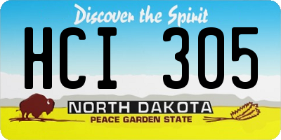 ND license plate HCI305