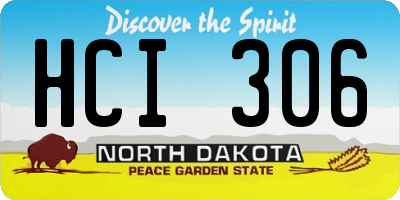 ND license plate HCI306