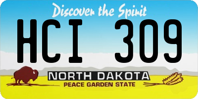 ND license plate HCI309