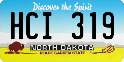 ND license plate HCI319