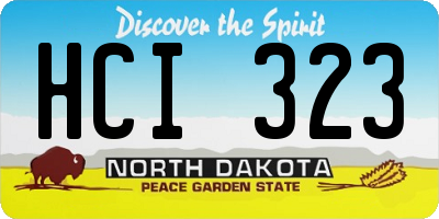 ND license plate HCI323