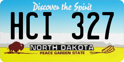 ND license plate HCI327