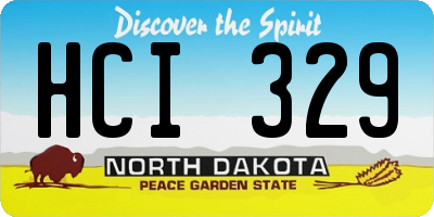 ND license plate HCI329