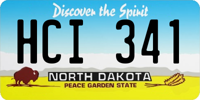 ND license plate HCI341