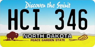 ND license plate HCI346