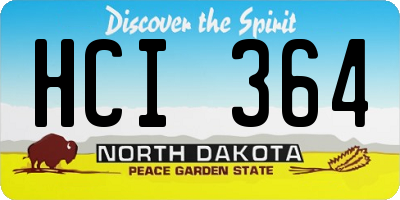 ND license plate HCI364