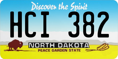 ND license plate HCI382