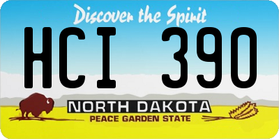 ND license plate HCI390