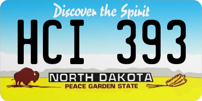 ND license plate HCI393