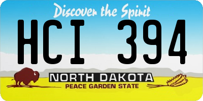 ND license plate HCI394