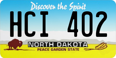 ND license plate HCI402