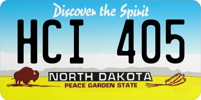 ND license plate HCI405