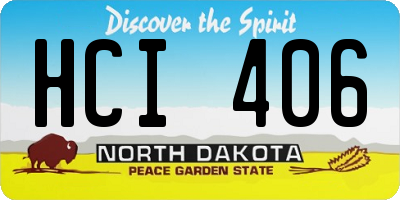 ND license plate HCI406