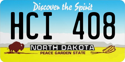 ND license plate HCI408