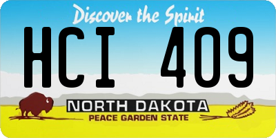 ND license plate HCI409