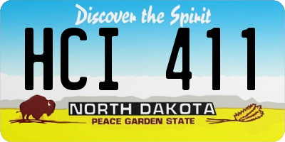 ND license plate HCI411