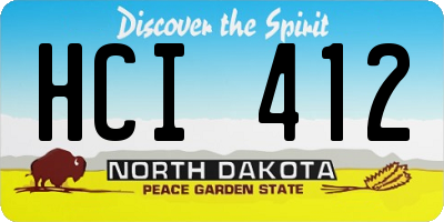 ND license plate HCI412