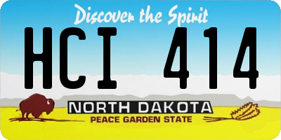 ND license plate HCI414