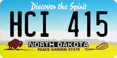 ND license plate HCI415