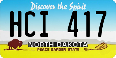 ND license plate HCI417