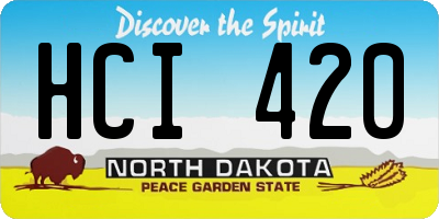 ND license plate HCI420