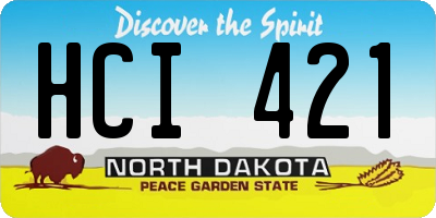 ND license plate HCI421