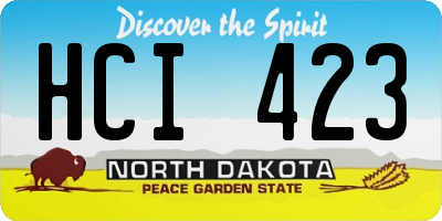 ND license plate HCI423