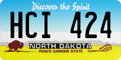 ND license plate HCI424