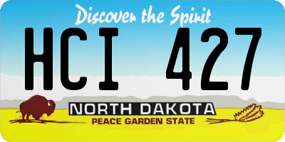 ND license plate HCI427