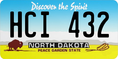 ND license plate HCI432