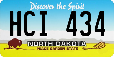 ND license plate HCI434