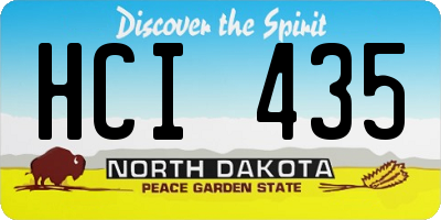 ND license plate HCI435