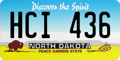 ND license plate HCI436