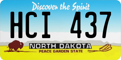 ND license plate HCI437